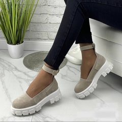 Жіночі туфлі на платформі натуральна замша VIKA 1-3, 41, деми, натуральна шкіра