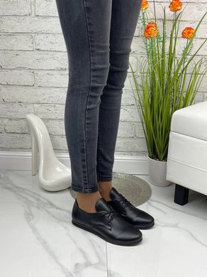 Женские туфли черные на низком ходу натуральная кожа KENYA 1-4, 41, деми, натуральная кожа