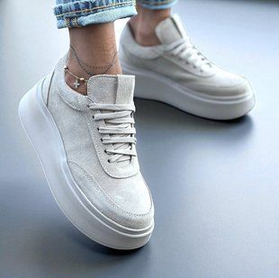 Женские кеды на платформе натуральная замша SARI 2-1 10446-36 фото