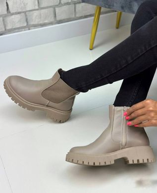 Жіночі черевики челсі на платформі зі шнурками натуральна шкіра DAFI 1-2, 41, деми, байка