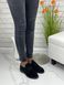 Жіночі туфлі на низькому ходу на шнурках чорні натуральна замша NIDA 1-2, 41, деми, натуральна шкіра