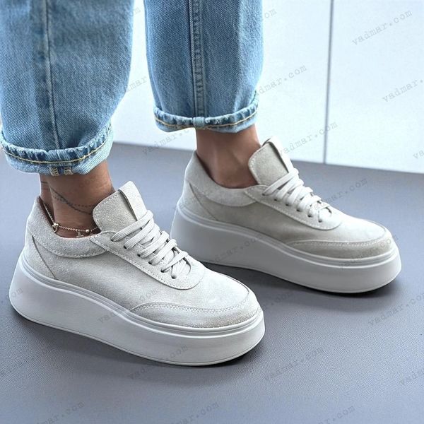 Жіночі кеди на платформі натуральна замша SARI 2-1 10446-36 фото