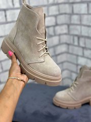 Женские ботинки на шнурках натуральная замша LILO 1-3, 41, деми, байка