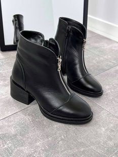 Женские ботинки не высокий каблук натуральная кожа DINA 1-1 15900-41 фото