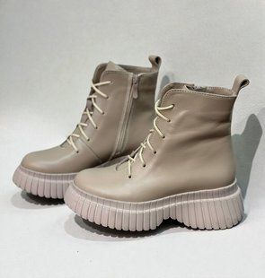Женские ботинки на шнурках на платформе натуральная кожа TOTIS 1-1 15002-41 фото