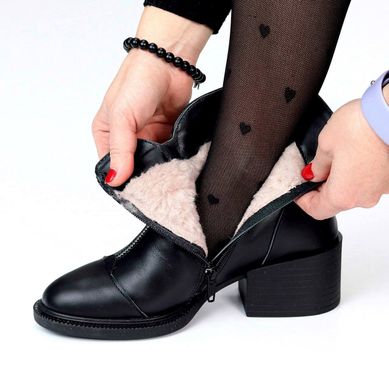 Женские ботинки не высокий каблук натуральная кожа DINA 1-1, 41, деми, байка