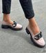 Жіночі туфлі лофери на платформі з ланцюгом натуральна замша DEDA 1-4, 36, деми, натуральна шкіра