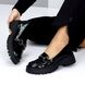 Женские туфли - лоферы на платформе натуральный лак DADI 3-1, 36, деми, натуральная кожа