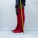 Жіночі чоботи бордо з трикотажним довязом натуральна замша DOR 1-4, 36, зима, набивна вовна