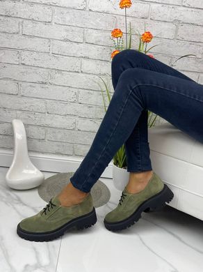 Женские туфли - броги на платформе натуральная замша BOSTON 2-4, 41, деми, натуральная кожа