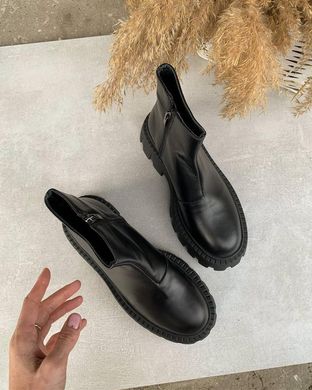 Женские ботинки на платформе черные натуральная кожа LIRA 1-3, 36, зима, набивная шерсть