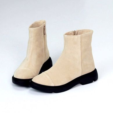 Женские челси ботинки на низком ходу натуральная замша RIM 1-3, 41, зима, набивная шерсть