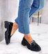 Жіночі туфлі - лофери на платформі чорні натуральний лак TETE 1-8, 36, деми, натуральна шкіра