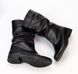 Жіночі черевики з натуральної шкіри чорні без каблука MALIKA 2-5, 36, зима, набивна вовна