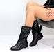 Женские ботинки из натуральной кожи черные без каблука MALIKA 2-5, 36, зима, набивная шерсть