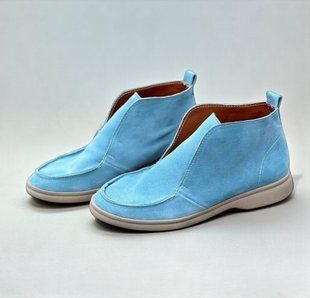 Женские ботинки - лоферы на низком ходу натуральная замша DOMI 2-9 16910-36 фото