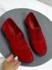Женские туфли красные на шнурках натуральная замша DANI 2-5, 36, деми, натуральная кожа