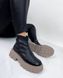 Жіночі черевики на платформі чорна натуральна шкіра LIRA 1-3, 36, зима, набивна вовна