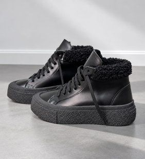 Женские зимние ботинки-хайтопы на платформе с мехом NIRA 1-1 26100-36 фото