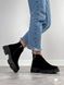 Женские ботинки черные на фигурной подошве натуральная замша POTI 1-1, 41, деми, байка