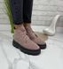 Женские ботинки на платформе на шнурках натуральная замша KIRAT 1-1, 36, зима, набивная шерсть