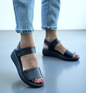 Жіночі босоніжки невисока платформа натуральна шкіра LIKA 2-2 13293 фото