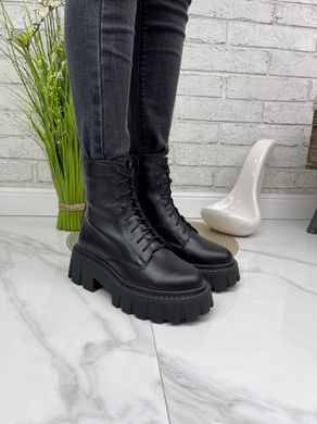Жіночі черевики на шнурках на високій платформі натуральна шкіра SOFA 3-1, 36, зима, набивна вовна