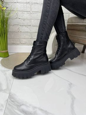 Жіночі черевики на шнурках на високій платформі натуральна шкіра SOFA 3-1, 36, зима, набивна вовна