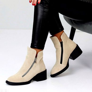 Женские ботинки не высокий каблук натуральная замша DORI 2-1, 41, зима, набивная шерсть