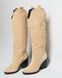Високі жіночі чоботи - козаки на підборах натуральна замша KAZAK 1-3, 36, зима, набивна вовна