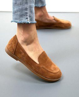 Жіночі лофери з анатомічною підошвою на низькому ходу натуральна замша LIDA 1-2 13392 фото