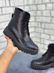 Жіночі черевики на шнурках на платформі натуральна шкіра ТЕТА 1-1, 41, деми, байка