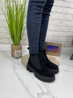 Женские ботинки - челси на платформе натуральная замша KORA 1-2, 36, зима, набивная шерсть