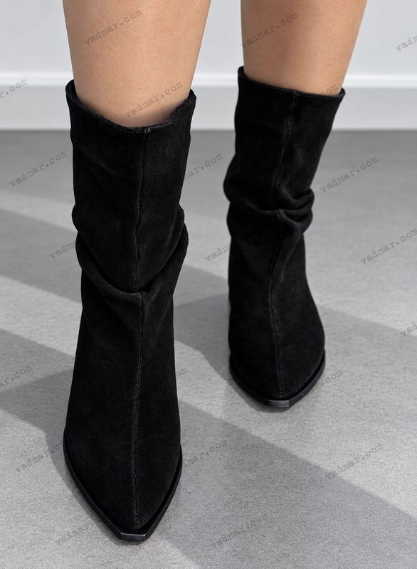 Жіночі чобітки з гострим носком з натуральної шкіри OST 1-2 27919-41 фото