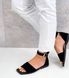 Жіночі босоніжки квадратний носок чорні натуральна замша BONNI 2-2, 41, літо, натуральна шкіра