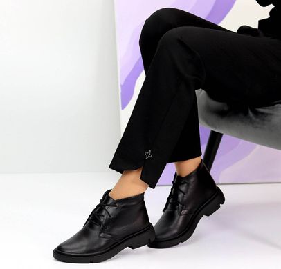 Жіночі черевики на низькому ходу на шнурках натуральна шкіра TIRO 3-1, 36, зима, набивна вовна