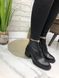 Женские ботинки черные не высокий каблук натуральная кожа SONA 1-2, 35, зима, набивная шерсть