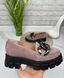Женские туфли - лоферы на платформе с цепью натуральная замша RETRO 2-3, 36, деми, натуральная кожа