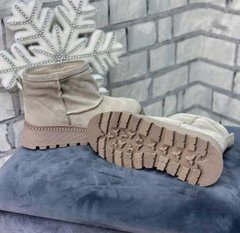 Зимние женские ботинки - угги на платформе натуральная замша ARCTICK 1-1, 41, зима, набивная шерсть