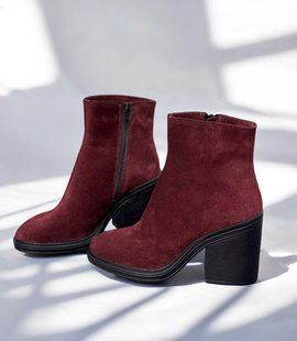 Женские ботильоны на каблуке натуральная замша FERO 10025-41 фото