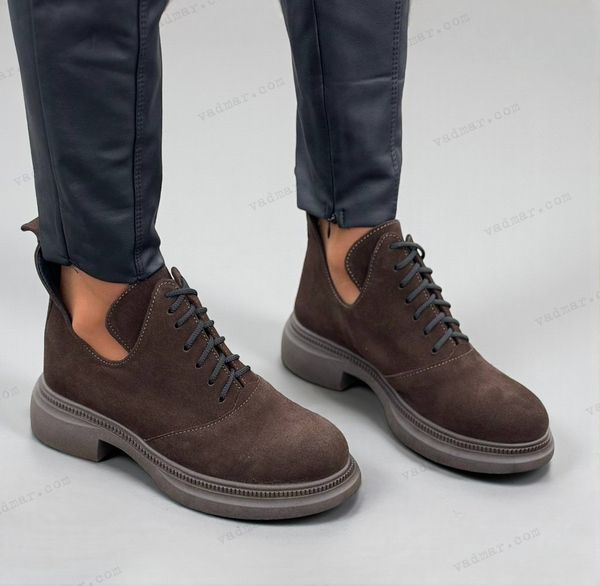 Жіночі черевики на платформі натуральна замша DORI 1-3 20326-36 фото