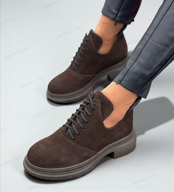 Жіночі черевики на платформі натуральна замша DORI 1-3 20326-36 фото