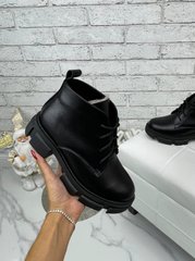 Жіночі черевики на платформі чорні натуральна шкіра MAM 1-1, 41, деми, байка