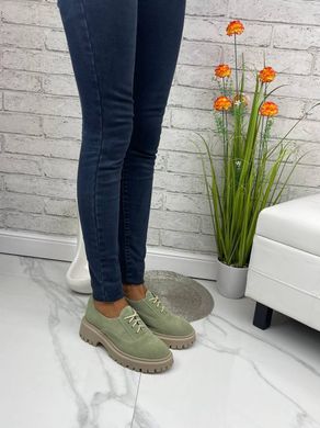 Женские туфли - броги на платформе натуральная замша BOSTON 2-1, 36, деми, натуральная кожа