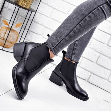 Женские ботинки черные не высокий каблук натуральная кожа NEMA 1-1, 36, зима, набивная шерсть