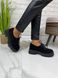 Жіночі туфлі на платформі на шнурках чорні натуральна замша SONA 1-4, 36, деми, натуральна шкіра