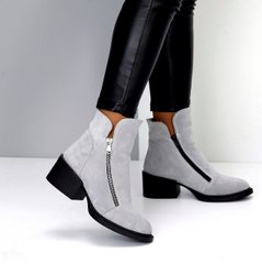 Женские ботинки не высокий каблук натуральная замша DORI 2-2, 41, зима, набивная шерсть