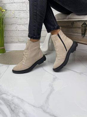 Женские ботинки на низком ходу на шнурках натуральная замша ELINA 1-3, 41, деми, байка