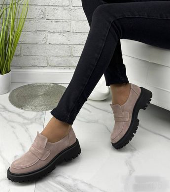 Женские туфли - лоферы на платформе натуральная замша NIKOL 1-2, 41, деми, натуральная кожа