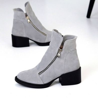 Женские ботинки не высокий каблук натуральная замша DORI 2-2, 36, зима, набивная шерсть